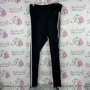 Adidas tights climalite stretchy workout Black Leggings with White Stripes